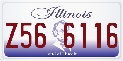 IL license plate Z566116