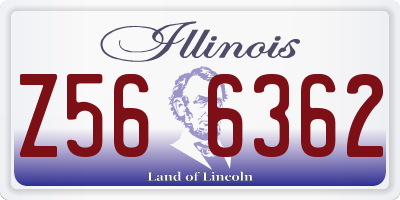 IL license plate Z566362