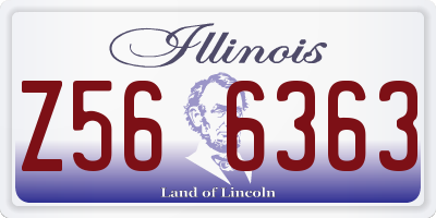 IL license plate Z566363