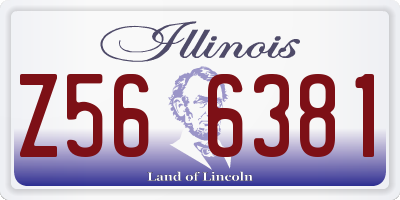 IL license plate Z566381