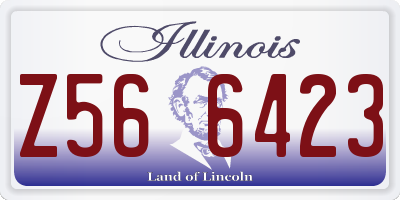 IL license plate Z566423