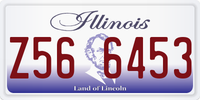 IL license plate Z566453