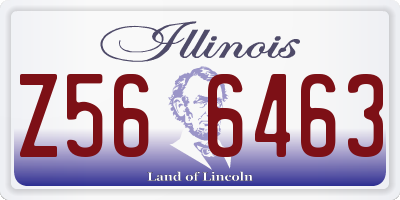 IL license plate Z566463