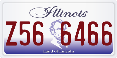 IL license plate Z566466