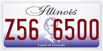 IL license plate Z566500