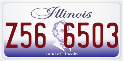 IL license plate Z566503