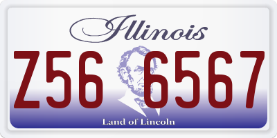 IL license plate Z566567
