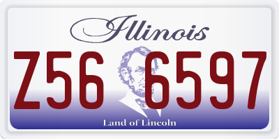 IL license plate Z566597