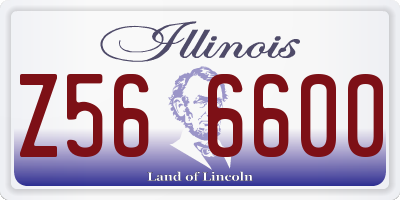 IL license plate Z566600