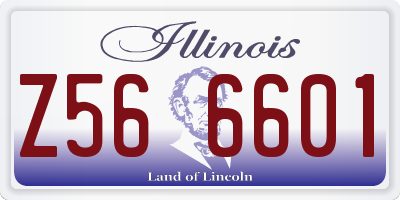 IL license plate Z566601
