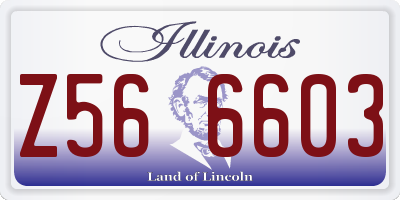 IL license plate Z566603