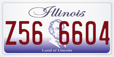 IL license plate Z566604