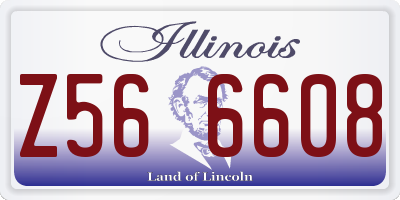 IL license plate Z566608