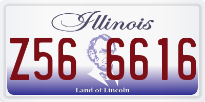 IL license plate Z566616