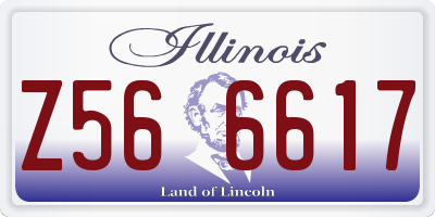IL license plate Z566617