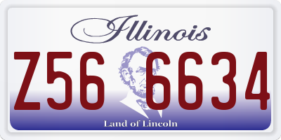 IL license plate Z566634