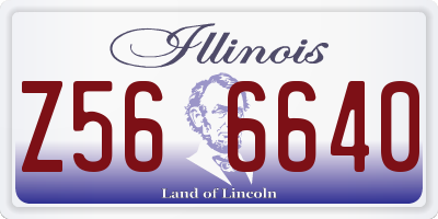 IL license plate Z566640