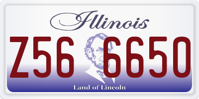 IL license plate Z566650