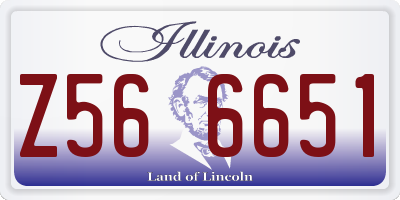 IL license plate Z566651