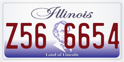 IL license plate Z566654