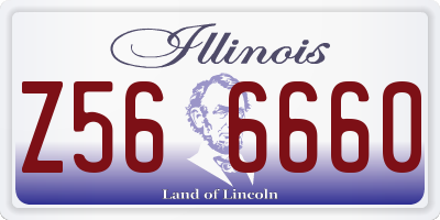 IL license plate Z566660