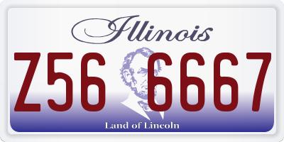 IL license plate Z566667