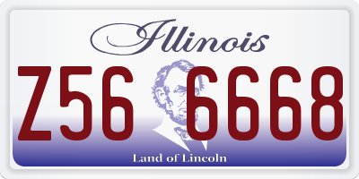 IL license plate Z566668