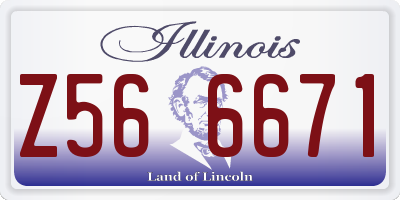 IL license plate Z566671