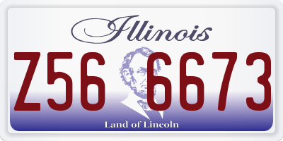 IL license plate Z566673