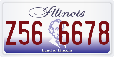 IL license plate Z566678