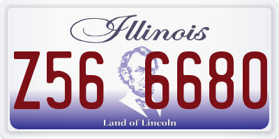 IL license plate Z566680