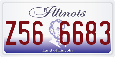 IL license plate Z566683