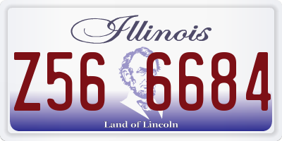 IL license plate Z566684