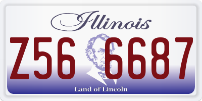 IL license plate Z566687