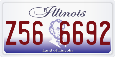 IL license plate Z566692