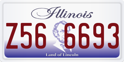 IL license plate Z566693