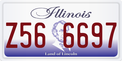 IL license plate Z566697