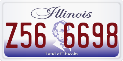 IL license plate Z566698