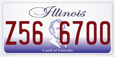 IL license plate Z566700