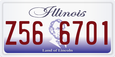 IL license plate Z566701