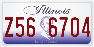 IL license plate Z566704