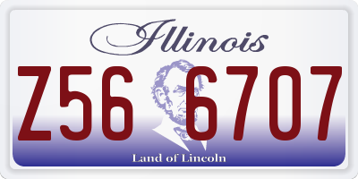 IL license plate Z566707