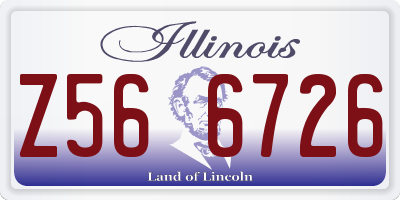 IL license plate Z566726