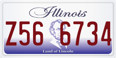 IL license plate Z566734