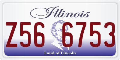 IL license plate Z566753