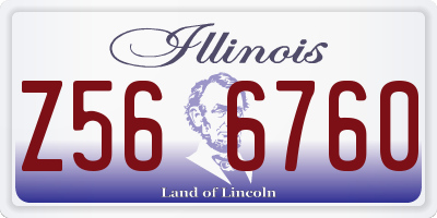 IL license plate Z566760