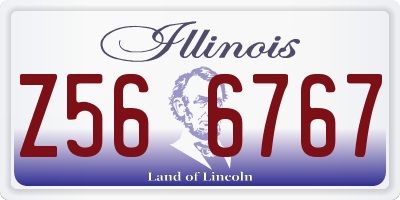 IL license plate Z566767