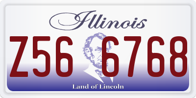 IL license plate Z566768