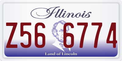 IL license plate Z566774