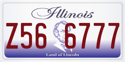 IL license plate Z566777